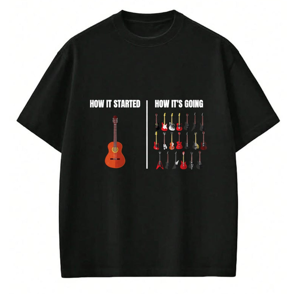 Guitar Lover Shirt, Funny Guitar UnisexT-Shirt/Hoodie/Sweatshirt HLT00 - How It Started How It’s Going Music Musician Funny Guitar T-Shirt