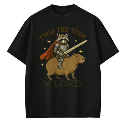 Cute Capybara Shirt, Funny Capybara Unisex T-Shirt/Hoodie/Sweatshirt HLT00 - TWAS The Tism M Lord Funny Raccoon Vintage Capybara Autism T-Shirt