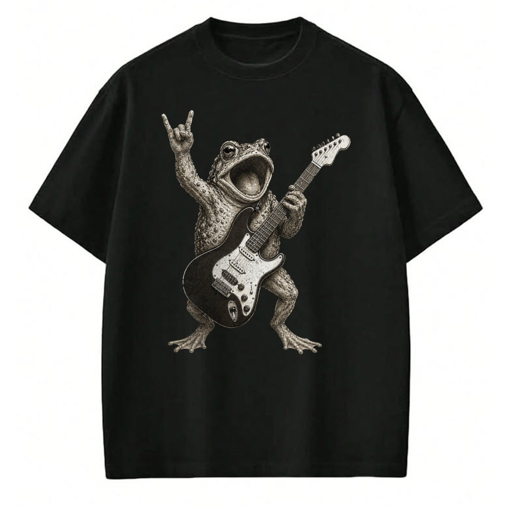 Guitar Lover Shirt, Funny Guitar UnisexT-Shirt/Hoodie/Sweatshirt HLT00 - Frog Playing Guitar Rock and Roll Funny T-Shirt