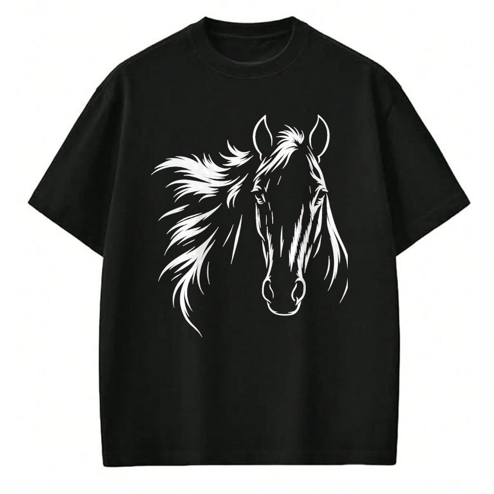 Best Horse Lover Shirt , Funny Horse UnisexT-Shirt/Hoodie/Sweatshirt HLT00 - Cute & Elegant Horse Silhouette Art for Horse Lovers T-Shirt, Men, Black, 3X-Large