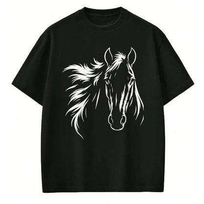 Best Horse Lover Shirt , Funny Horse UnisexT-Shirt/Hoodie/Sweatshirt HLT00 - Cute & Elegant Horse Silhouette Art for Horse Lovers T-Shirt, Men, Black, 3X-Large