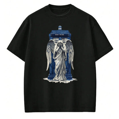Best Doctor Shirt, Funny Doctor UnisexT-Shirt/Hoodie/Sweatshirt HLT00 - Weeping Angel with Blue Police Box 1 - Fan Fun T-Shirt