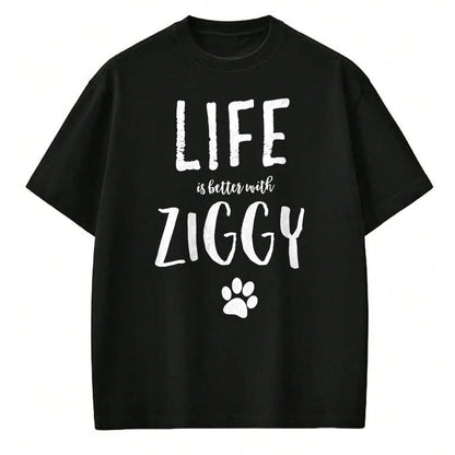 Cat Love Shirt, Funny Cat Lover Gift UnisexT-Shirt/Hoodie/Sweatshirt HLT00 - Ziggy Cat Name T-Shirt Gift Shirt T-Shirt - Black, Small - Cat Lovers (Adult Males and Females) - Un