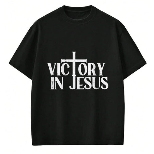 Christian Tee, Christian Faith Unisex T-Shirt/Hoodie/Sweatshirt HLT00 - Victory In Jesus Cross God Faith Christian Men Women Kids T-Shirt