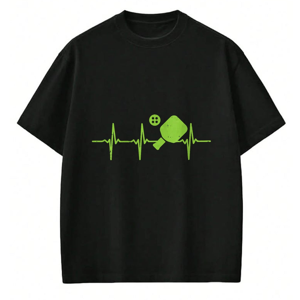 Funny Pickleball Shirt, Pickleball Lover Unisex T-Shirt/Hoodie/Sweatshirt HLT00 - Pickleball Heartbeat Funny Pickle Ball Sports Men Women Kids T-Shirt