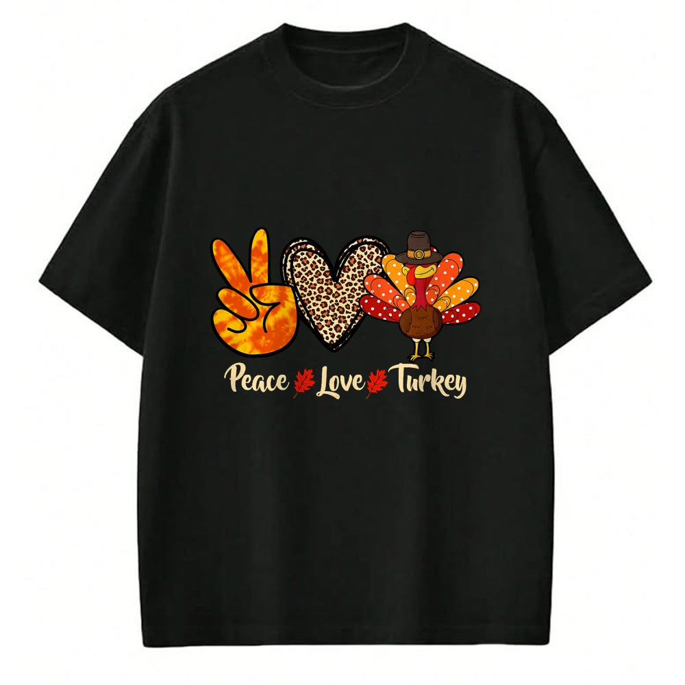 Best Thanksgiving Family Shirt , Funny Thanksgiving UnisexT-Shirt/Hoodie/Sweatshirt HLT00 - Peace Love Turkey Little Pilgrim Thanksgiving Womens Girls T-Shirt
