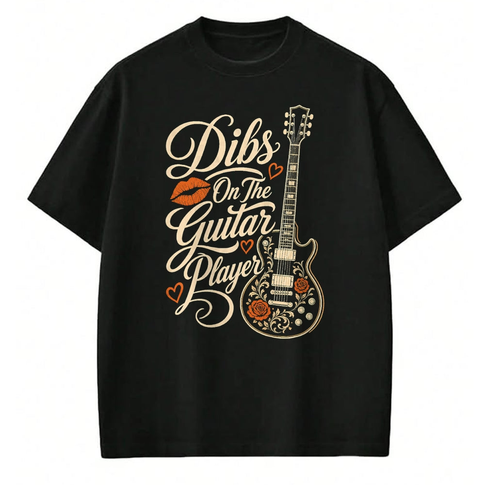 Guitar Lover Shirt, Funny Guitar UnisexT-Shirt/Hoodie/Sweatshirt HLT00 - Guitar Dibs On The Guitar Player Vintage Guitarist Gift T-Shirt