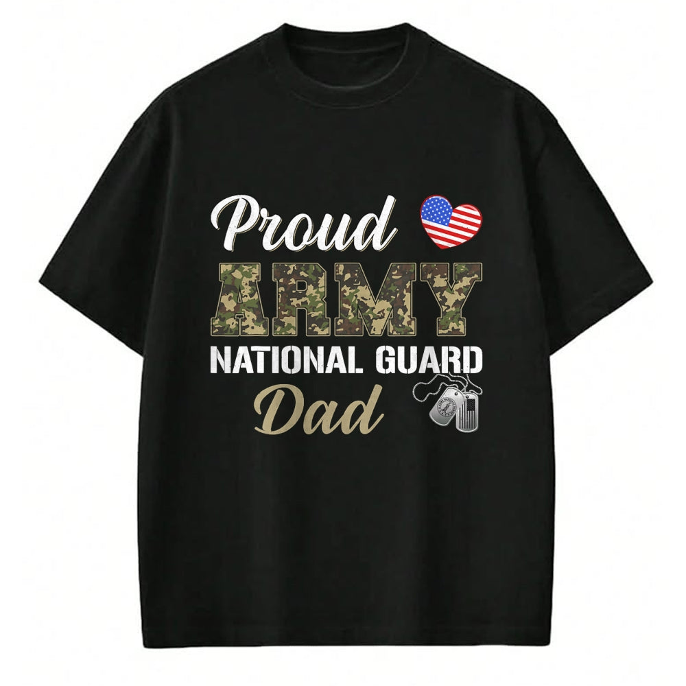 Gift for Dad Shirt, Funny Dad Unisex T-Shirt/Hoodie/Sweatshirt HLT00 – Vintage Proud Army National Guard Dad Military Pride Costume T-Shirt