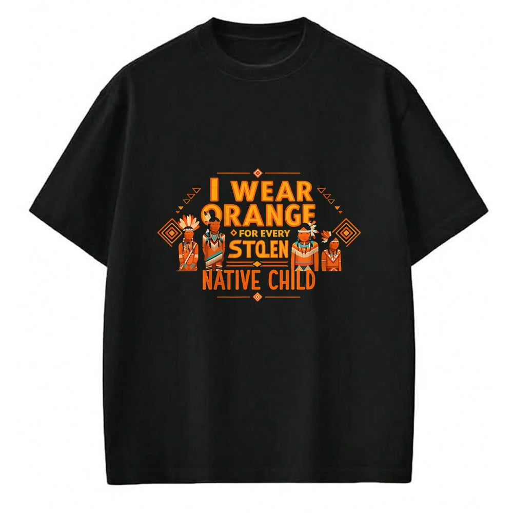 Native American T-Shirts, Vintage Native American Unisex T-Shirt/Hoodie/Sweatshirt HLT00 - I Wear Orange For Every American Native Child Indian