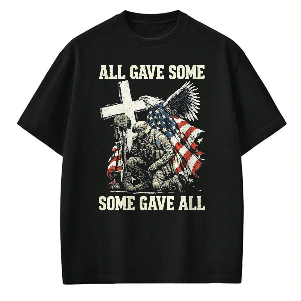 Proud Veteran Shirt, Funny Veteran UnisexT-Shirt/Hoodie/Sweatshirt HLT00 - All Gave Some Some Gave All Patriotic Veteran Design T-Shirt, Men, Black, 3X-Large