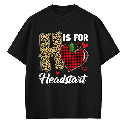 Best Student Shirt, Funny Back To School UnisexT-Shirt/Hoodie/Sweatshirt HLT00 - H Is For Headstart Head Start Teacher Leopard Back To School T-Shirt