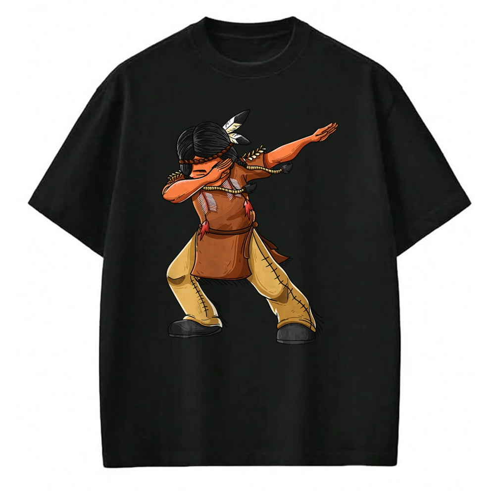 Native American T-Shirts, Vintage Native American Unisex T-Shirt/Hoodie/Sweatshirt HLT00 - Dabbing Indian Funny Cute Native American Dance Dab Gift
