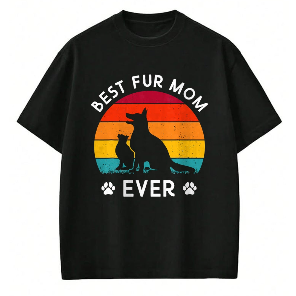 Dog Love Shirt, Dog Lover Gift T-Shirt/Hoodie/Sweatshirt HLT00 - Funny Best Fur Mom Ever Vintage Retro Dog And Cat Owner Love T-Shirt