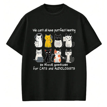 Best Doctor Shirt, Funny Doctor UnisexT-Shirt/Hoodie/Sweatshirt HLT00 - Cute Cat Audiology Ear Dr Audiologist Vestibular Therapist T-Shirt