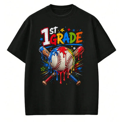 Best Student Shirt, Funny Back To School UnisexT-Shirt/Hoodie/Sweatshirt HLT00 - 1st Grade Back to School Baseball drip ice Cream T-Shirt