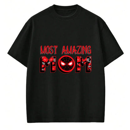 Gift for Mom Shirt, Funny Mom Unisex T-Shirt/Hoodie/Sweatshirt HLT00 - Marvel Mothers Day Spider-Man Most Amazing Mom Chest Logo T-Shirt
