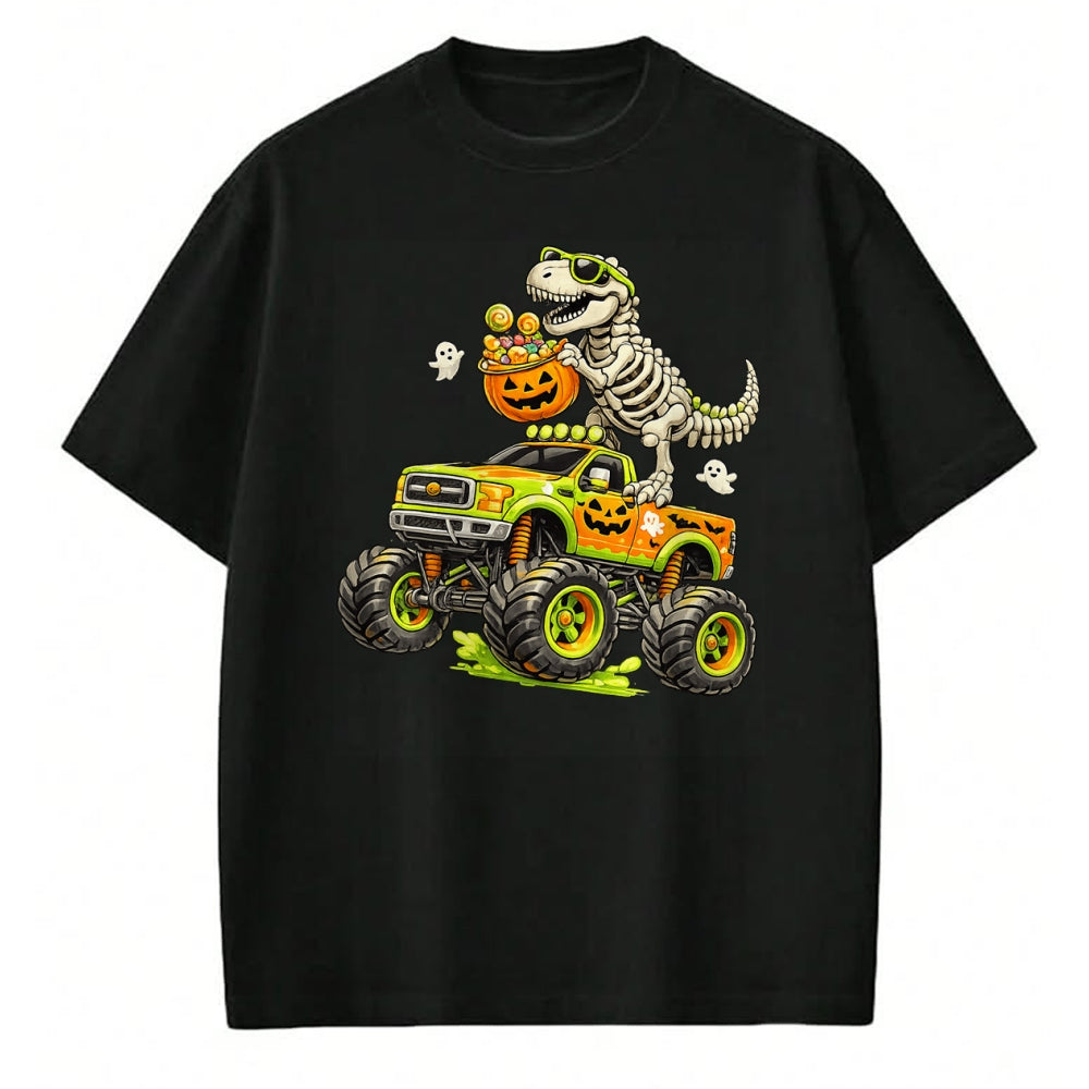 Best Dinosaur Lover Shirt, Funny Dinosaur UnisexT-Shirt/Hoodie/Sweatshirt HLT00 - Monster Truck Dinosaur Halloween Skeleton T-Rex Boys Kids T-Shirt