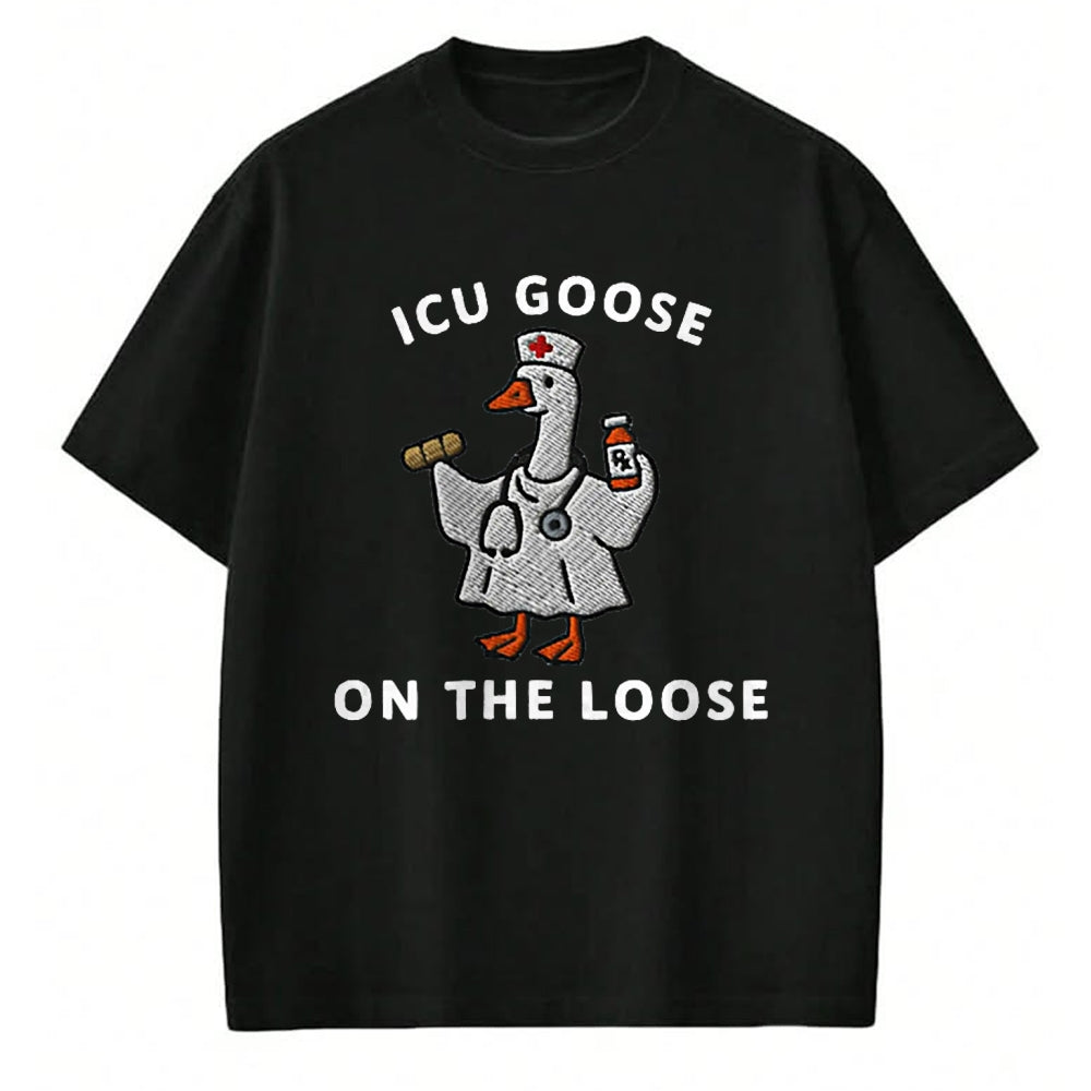 Best Doctor Shirt, Funny Doctor UnisexT-Shirt/Hoodie/Sweatshirt HLT00 - ICU Goose On The Loose Funny ICU Nurse Goose Design T-Shirt