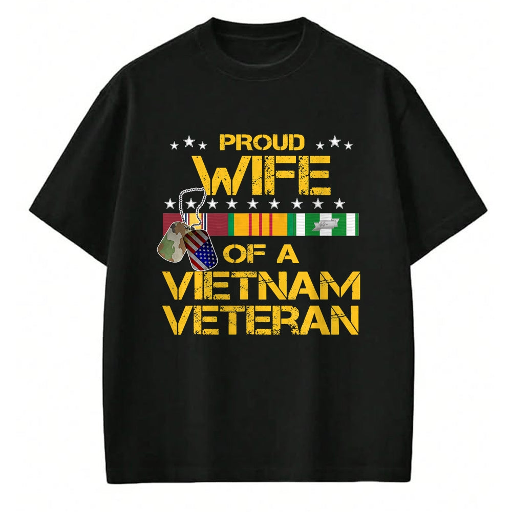 Proud Veteran Shirt, Funny Veteran UnisexT-Shirt/Hoodie/Sweatshirt HLT00 - Proud Wife of A Vietnam Veteran My Husband is A Hero T-Shirt T-Shirt