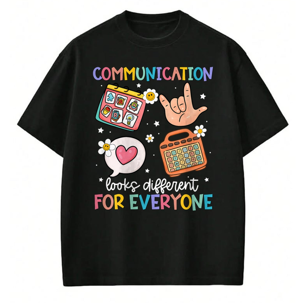 Best Teacher Shirt, Funny Teacher UnisexT-Shirt/Hoodie/Sweatshirt HLT00 - Communication Looks Different for Everyone SPED Teacher ASD T-Shirt