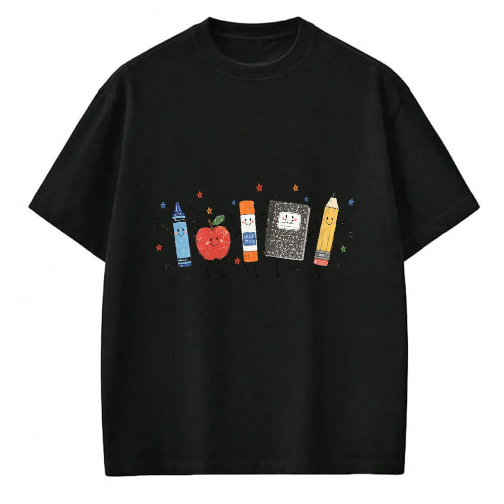Best Teacher Shirt, Funny Teacher UnisexT-Shirt/Hoodie/Sweatshirt HLT00 - Teacher Back to School Cute School Crayon Apple Pencil T-Shirt