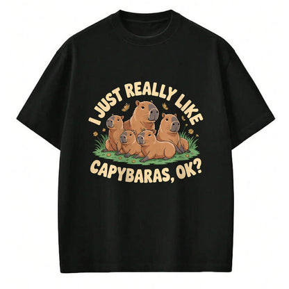 Cute Capybara Shirt, Funny Capybara Unisex T-Shirt/Hoodie/Sweatshirt HLT00 - Funny Bit of A Mess Capybara Meme Graphic for Women T-Shirt