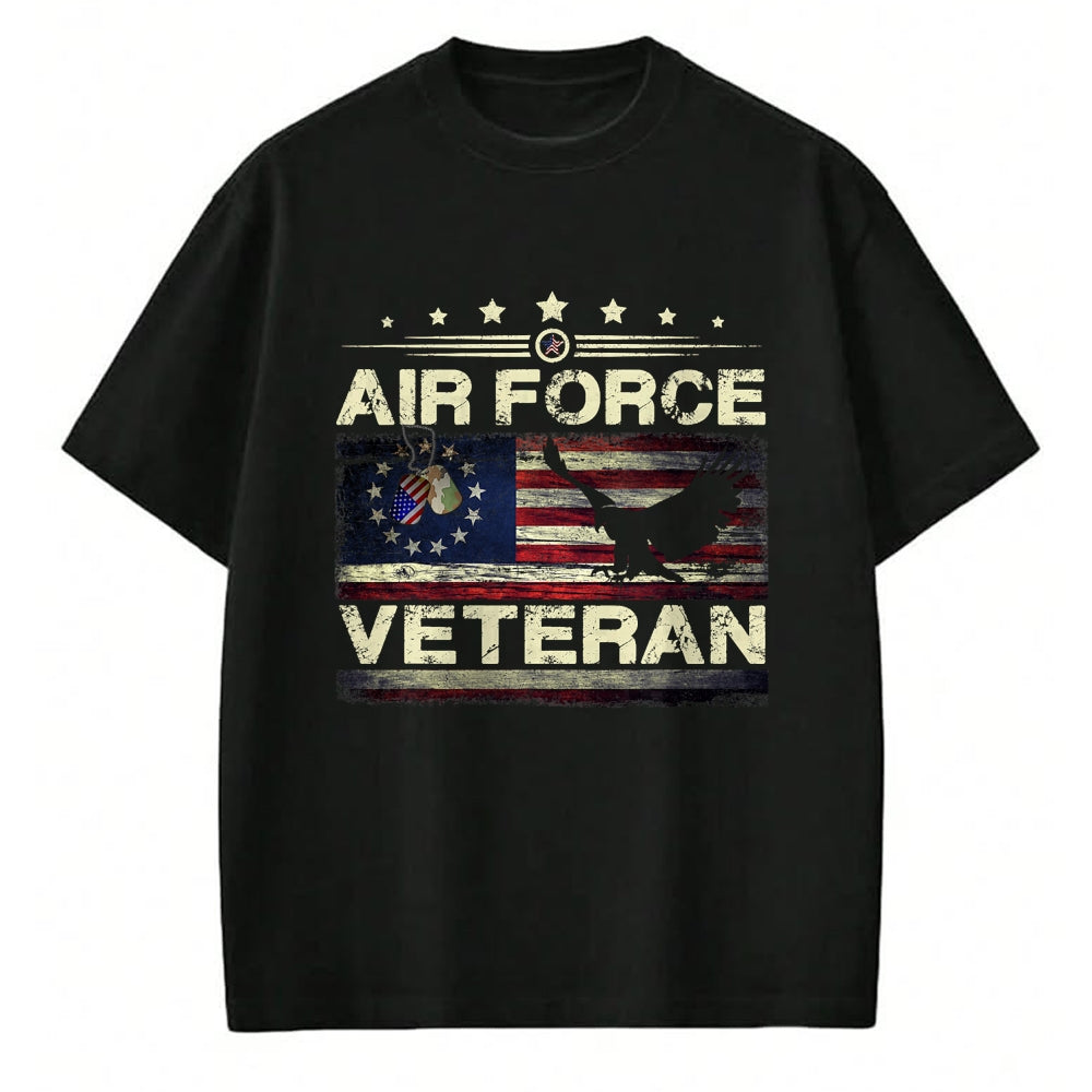 Proud Veteran Shirt, Funny Veteran UnisexT-Shirt/Hoodie/Sweatshirt HLT00 - Veteran US Air Force Tshirt - American Betsy Ross Flag T-Shirt