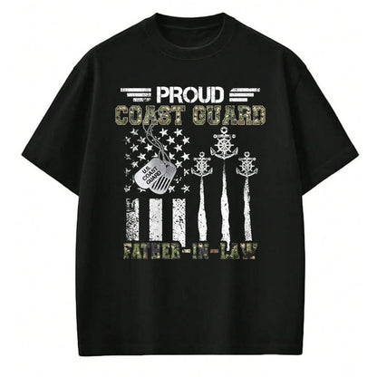 Gift for Dad Shirt, Funny Dad Unisex T-Shirt/Hoodie/Sweatshirt HLT00 – Proud Coast Guard Father-In-Law US Coast Guard Graduation T-Shirt