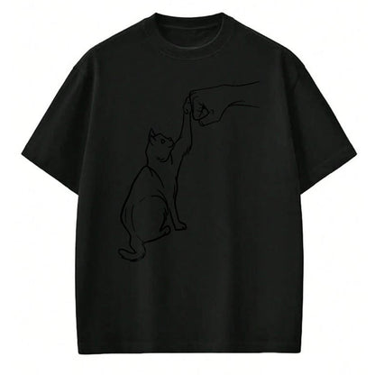 Cat Love Shirt, Funny Cat Lover Gift UnisexT-Shirt/Hoodie/Sweatshirt HLT00 - Funny Cat Best Friend Fist Bump Cat Lover T-Shirt (1)