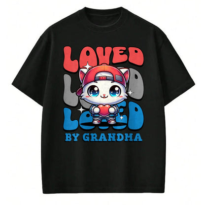 Best Grandma Shirt, Proud Grandma Unisex T-Shirt/Hoodie/Sweatshirt HLT00 - Kids Grandma Loves Me Grandson Cat T-Shirt