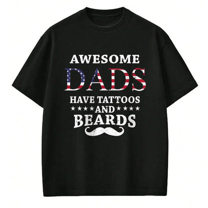 Best Wife Shirt, Wife and Husband Unisex T-Shirt/Hoodie/Sweatshirt HLT00 - Mens Awesome Dads Have Tattoos And Beards Gift Dads Bearded Guys T-Shirt