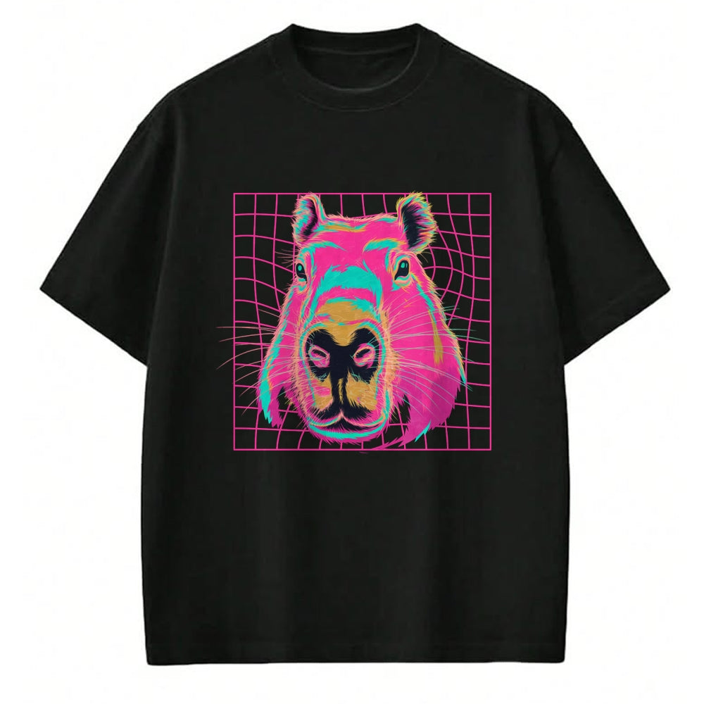 Cute Capybara Shirt, Funny Capybara Unisex T-Shirt/Hoodie/Sweatshirt HLT00 - Capybara Retro Art Long Sleeve T-Shirt