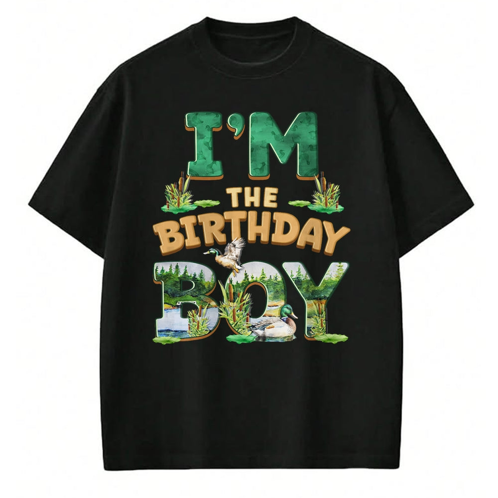 Gift for Dad Shirt, Funny Dad Unisex T-Shirt/Hoodie/Sweatshirt HLT00 – Im The Birthday Boy One Lucky Duck 1st First Family Party T-Shirt