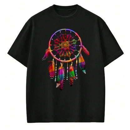 Native American T-Shirts, Vintage Native American Unisex T-Shirt/Hoodie/Sweatshirt HLT00 - Colorful Dreamcatcher Feathers Tribal Native American Indian