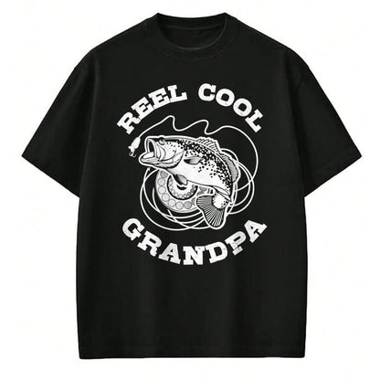 Best Grandpa Shirt, Proud Grandpa Unisex T-Shirt/Hoodie/Sweatshirt HLT00 - Fishing Fish Vintage Reel Cool Grandpa Gift Sweatshirt