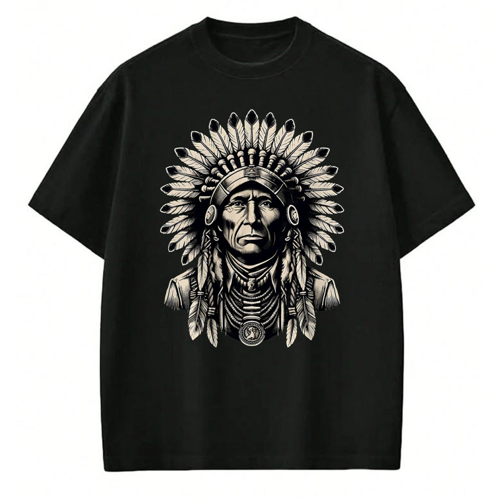 Native American T-Shirts, Vintage Native American Unisex T-Shirt/Hoodie/Sweatshirt HLT00 - Headdress Chief Ancestors Vintage, Native American Indian