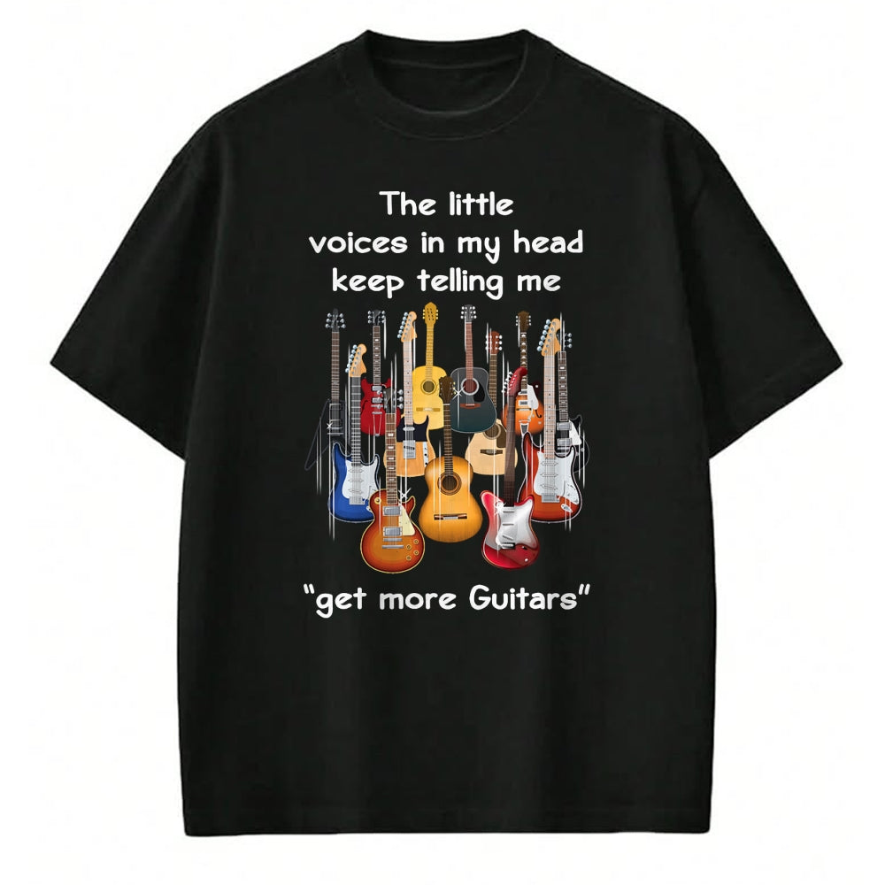 Guitar Lover Shirt, Funny Guitar UnisexT-Shirt/Hoodie/Sweatshirt HLT00 - The Voices in My Head Keep Telling Me to Get More Guitars T-Shirt