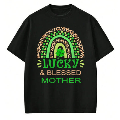 Gift for Mom Shirt, Funny Mom Unisex T-Shirt/Hoodie/Sweatshirt HLT00 - One Lucky Mom St. Patricks Day Blessed Mother Mama T-Shirt