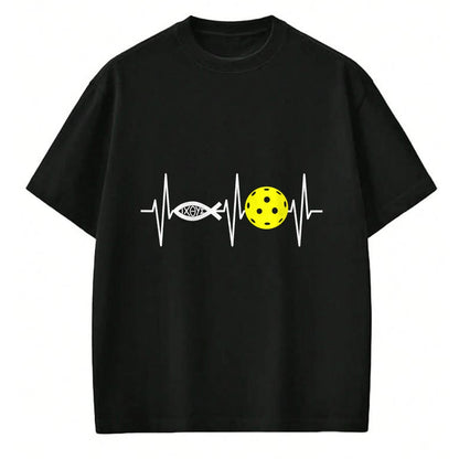 Funny Pickleball Shirt, Pickleball Lover Unisex T-Shirt/Hoodie/Sweatshirt HLT00 - Christian Shirt Pickleball Player Ichthys Jesus Fish Symbol T-Shirt