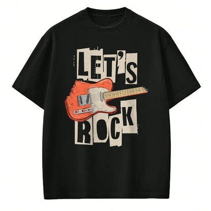 Guitar Lover Shirt, Funny Guitar UnisexT-Shirt/Hoodie/Sweatshirt HLT00 - Let_s Rock Electric Guitar Music Lovers Band Guitarists Retro T-Shirt