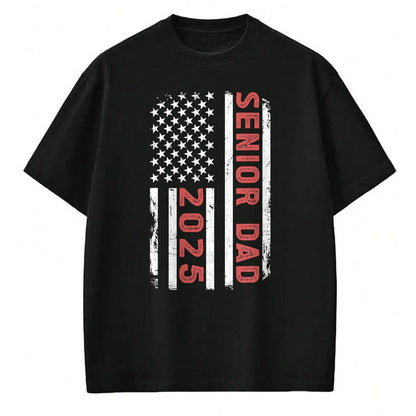 Gift for Dad Shirt, Funny Dad Unisex T-Shirt/Hoodie/Sweatshirt HLT00 – Senior Dad 2025 US Flag Class Of 2025 Dad Of Senior 2025 T-Shirt