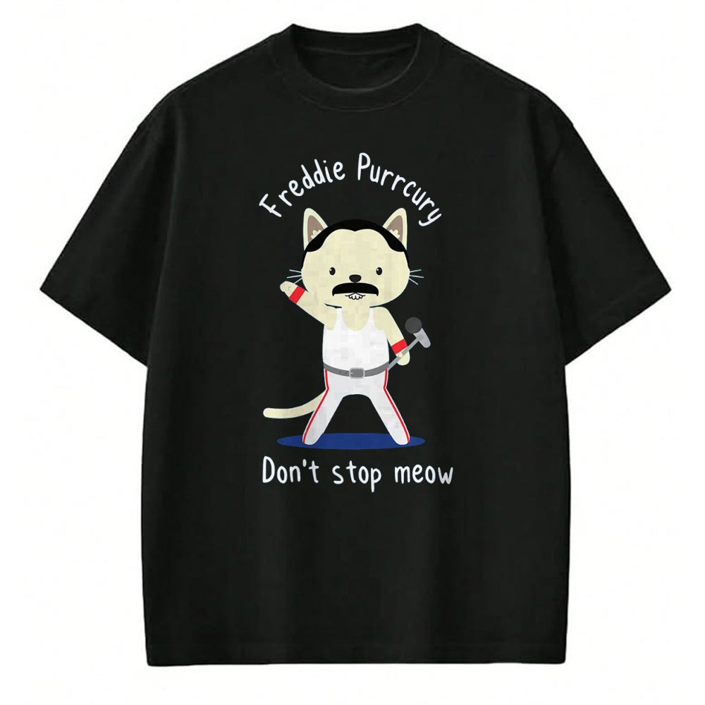Cat Love Shirt, Funny Cat Lover Gift UnisexT-Shirt/Hoodie/Sweatshirt HLT00 - Don_t Stop Meow Freddie Purrcury Tshirt Gift for Women Men T-Shirt