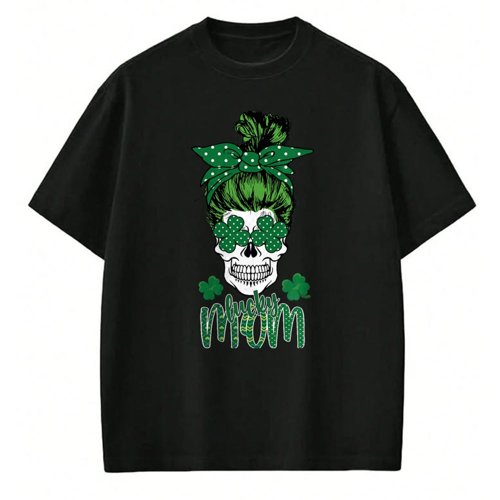 Gift for Mom Shirt, Funny Mom Unisex T-Shirt/Hoodie/Sweatshirt HLT00 - Lucky Mom Shamrock St. Patricks Day Rainbow Saint Paddys T-Shirt