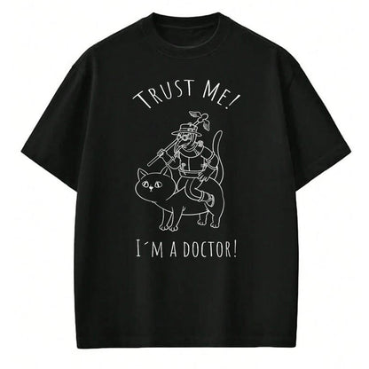 Best Doctor Shirt, Funny Doctor UnisexT-Shirt/Hoodie/Sweatshirt HLT00 - Steampunk Trust me, I'm a Doctor Cat Plague Doctor T-Shirt