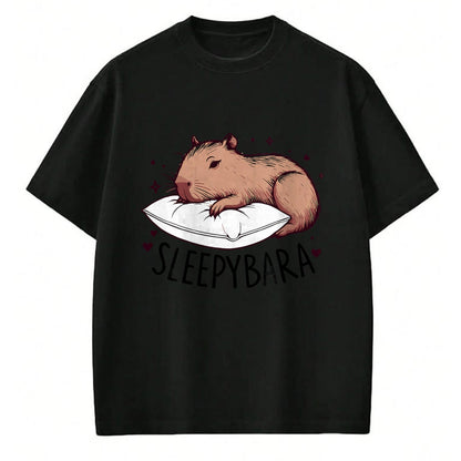 Cute Capybara Shirt, Funny Capybara Unisex T-Shirt/Hoodie/Sweatshirt HLT00 - Kids Capybara Funny Sleepybara Sleep Pajamas Girls Boys T-Shirt