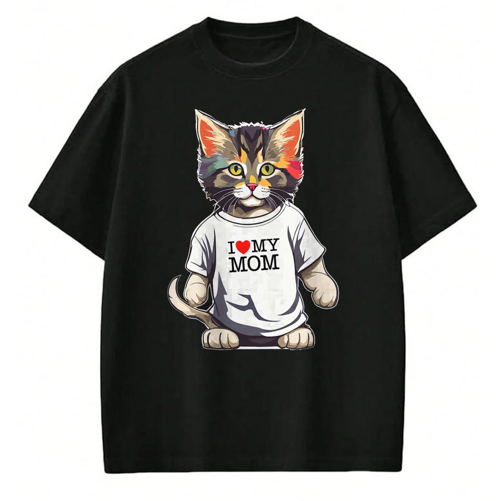 Cat Love Shirt, Funny Cat Lover Gift UnisexT-Shirt/Hoodie/Sweatshirt HLT00 - Cute Cat In I Love My Mom Shirt For Best Cat_s Mom Ever T-Shirt