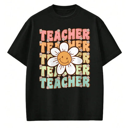 Best Student Shirt, Funny Back To School UnisexT-Shirt/Hoodie/Sweatshirt HLT00 - Groovy Teacher Cute Daisy Flower Retro Back to School T-Shirt