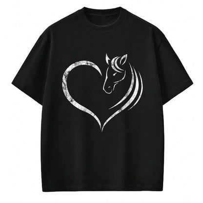 Best Horse Lover Shirt , Funny Horse UnisexT-Shirt/Hoodie/Sweatshirt HLT00 - Cute Horse Lover Outfit Gift for Girls Women Horse and Heart T-Shirt Small