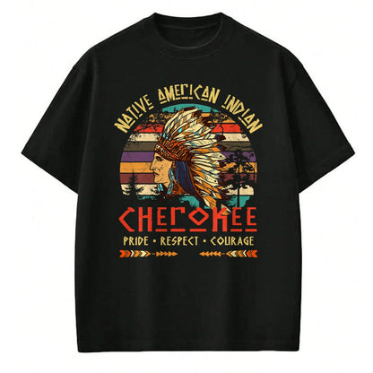 Native American T-Shirts, Vintage Native American Unisex T-Shirt/Hoodie/Sweatshirt HLT00 - Cherokee Native American Indian Pride Indigenous Tribe