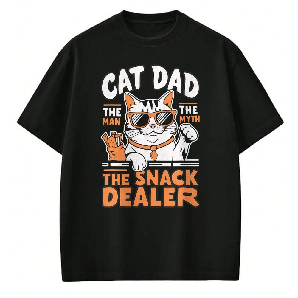 Cat Love Shirt, Funny Cat Lover Gift UnisexT-Shirt/Hoodie/Sweatshirt HLT00 - Cat Dad The Man The Myth The Snack Dealer T-Shirt
